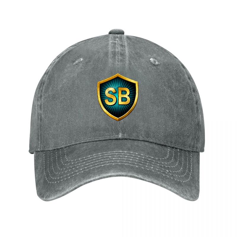 Sb Logo Washed Canvas Baseball Cap Unisex Vintage Style Trucker Hat Luxury Designer Casual Sports Sun Visor