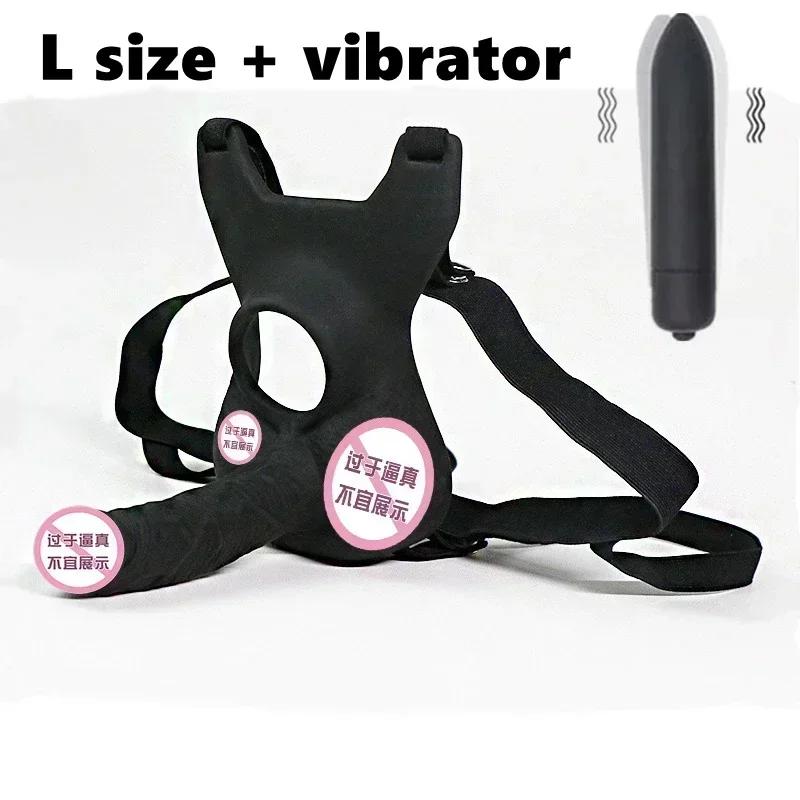 Vaginaplugg 10 frekvenser Dobbel penetrering Analplugg Dildo Butt-plugg Vibrator for menn Stropp på penis Sexleketøy for par