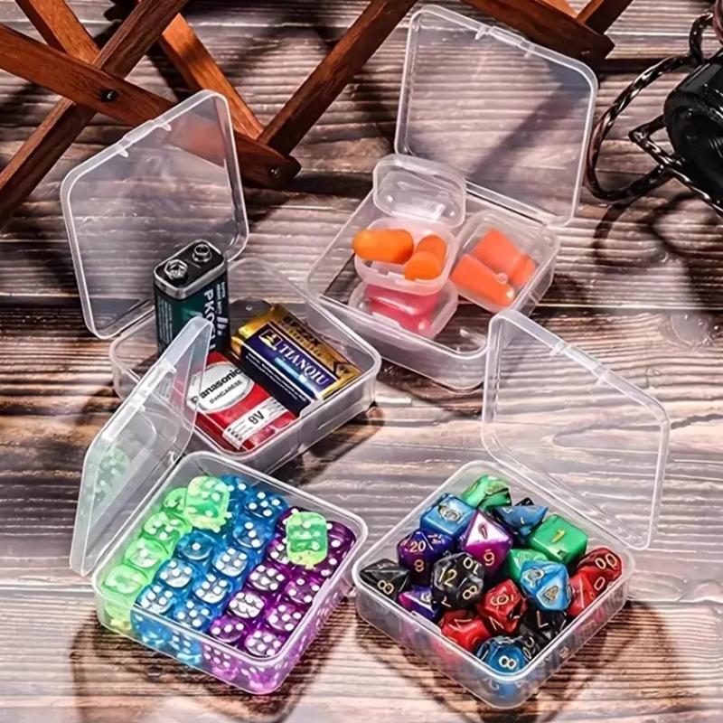 Bead Organizer Box Small Clear Plastic Bead Rhinestone Storage Containers with Hinged Lid for Storage Small Items Crafts Jewelry