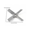 Scientific Dispersing Impeller 304 Stainless Steel Four with Center Hole CrossShaped Mixing