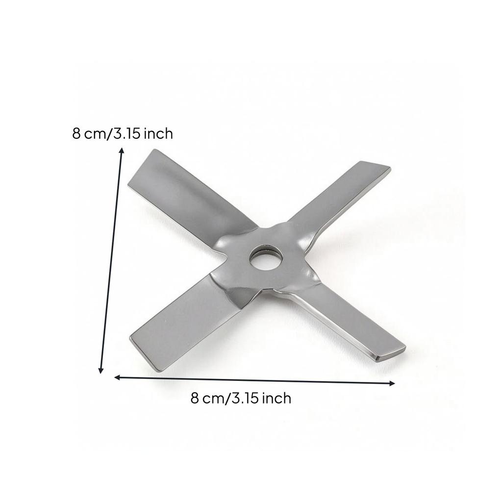Scientific Dispersing Impeller 304 Stainless Steel Four with Center Hole CrossShaped Mixing