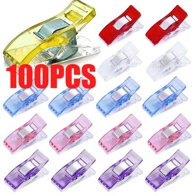 10-100Pcs Colorful Sewing Clips Multipurpose Plastic Craft Crocheting Knitting Safety Clothing Clips Mini Binding Clips Paper
