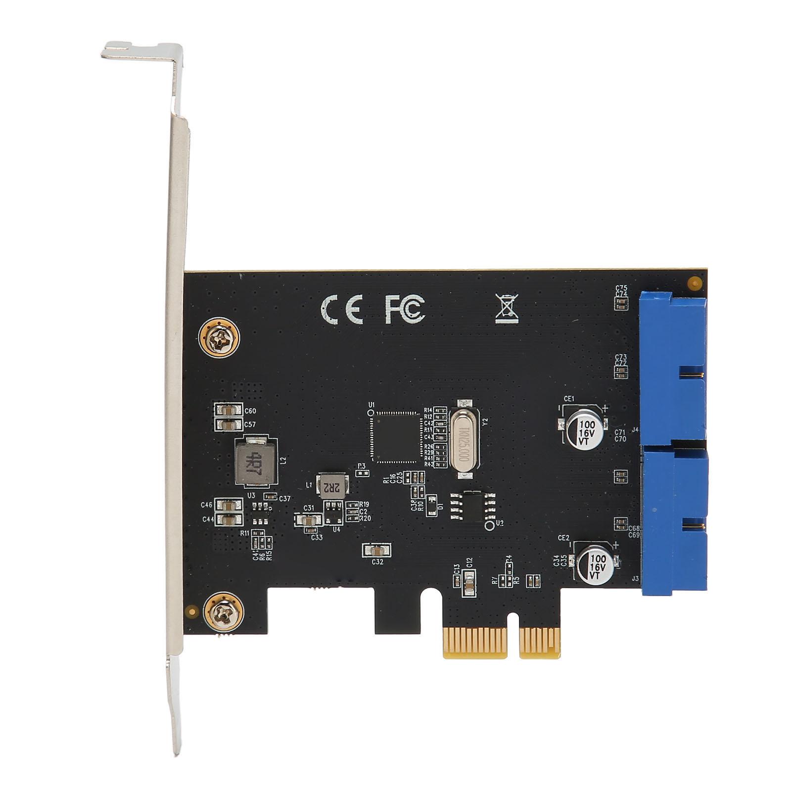 

2 Port PCI Express to Dual 20pin USB 3.0 Cards 5Gbps PCI Express USB3.0 Card Adapter for Desktop PC