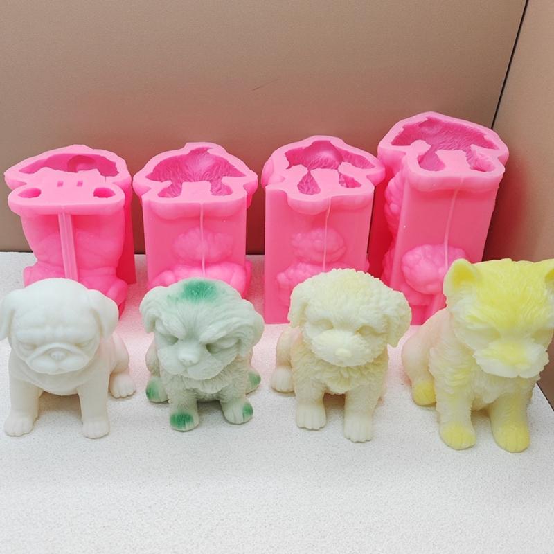 Artistic Dog Silicone Mold for Children Creative Dog Silicone Mold for Handmade Soaps Candle and Scented Gifts