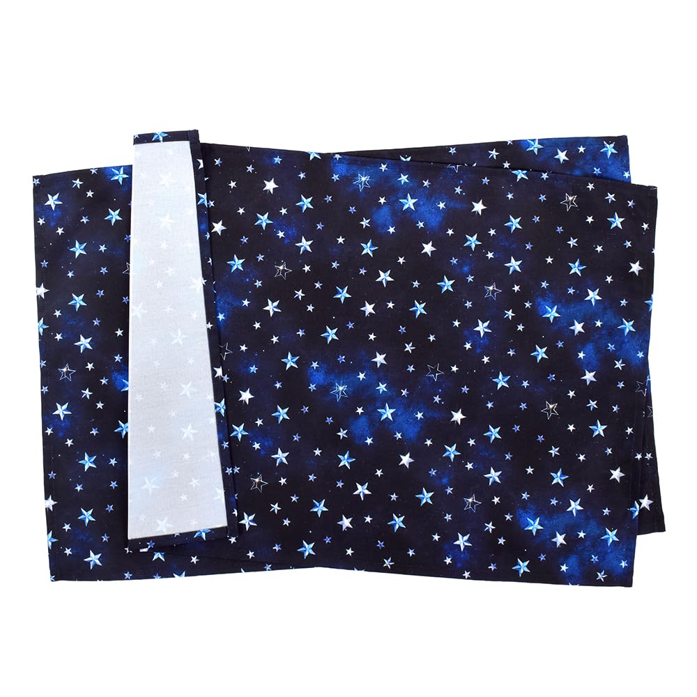 COLORFUL CANDY STYLE Placemat x Set of Sterling for Boys with a pocket tissue pouch (40cm 60cm) Water-repellent, No-iron, 2, Silver, Water-repellent,