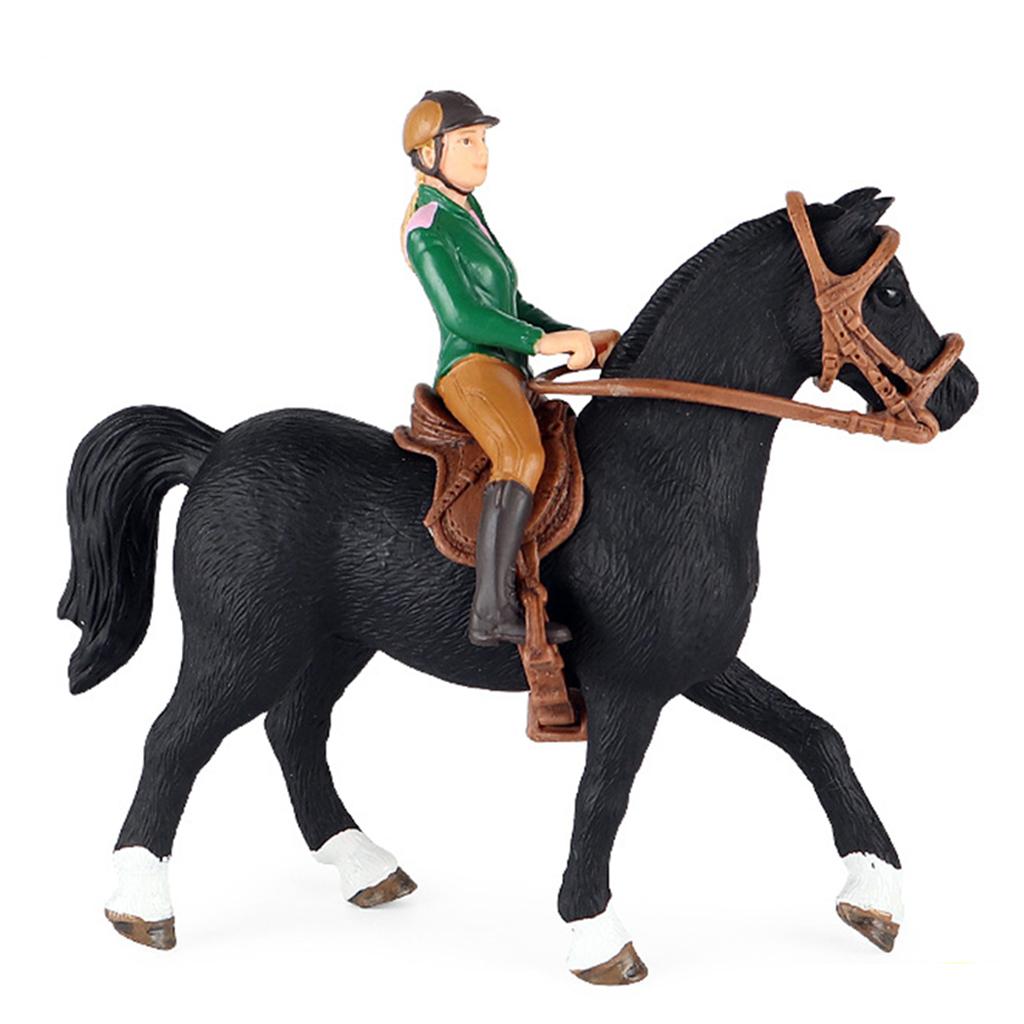 Plastic Handcrafted Riding Horse Figures,Kids Toys Gifts for Boys, Wild West Figurines