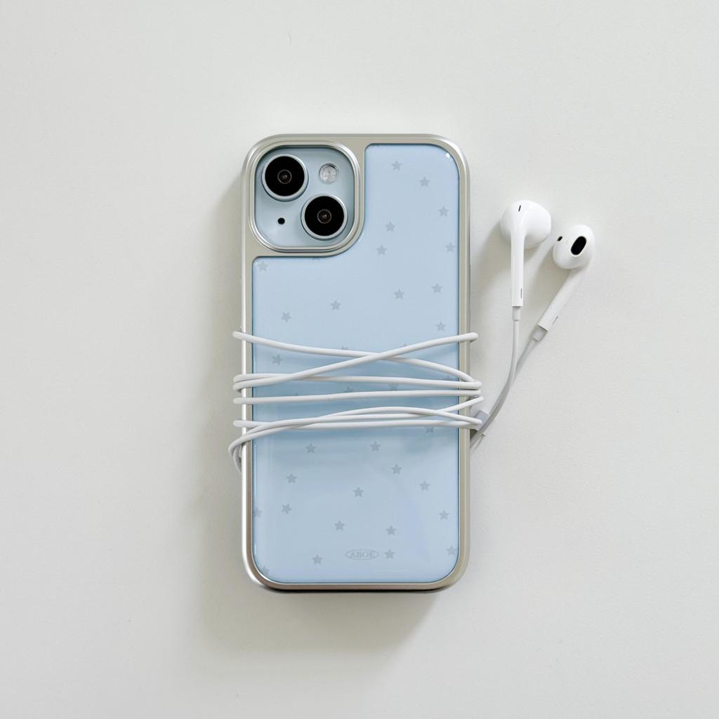 HOT Luxury Clmj BLUE STAR Phone Case for iPhone 17 16e 16 15 14 13 12 11 Pro Max X XR XSMAX 8 7 Air Plus Luxury Clear Soft
