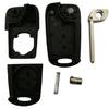 Replacement Key Fob Shell Case Fit for Kia Soul Rio 3 Buttons Flip Folding Keyless Entry Remote Key Fob Cover Housing with Uncut Blade Blank