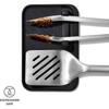 OXO Good Grips Grilling Tools, 3pc Set-Tongs, Turner Rest, Black