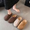 Retro Boken Bag Head Slippers Women's Inner Height Increase 2025 New Spring and Autumn Fashion Versatile Matte Boken Half Slippers