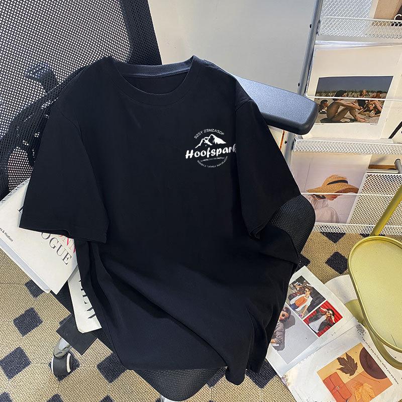 Summer New Women's Shoulder Short Sleeve Cotton Loose Printed T-Shirt