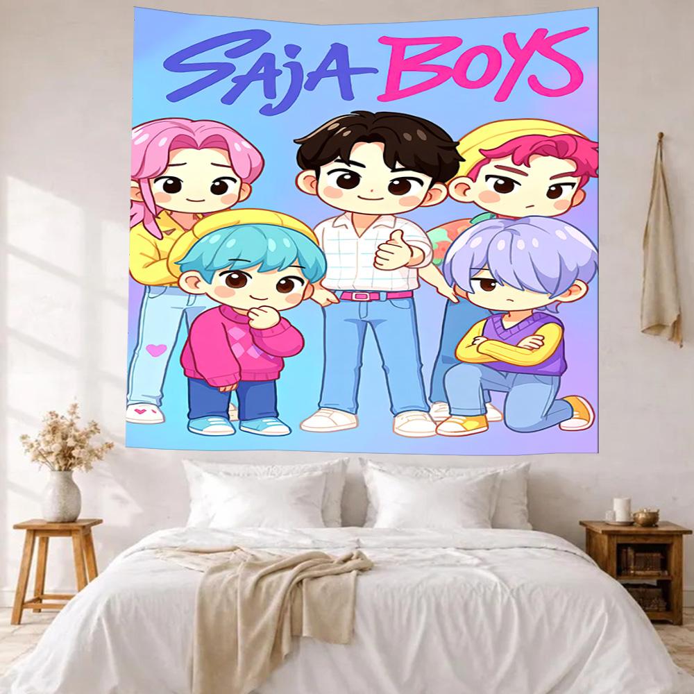 Saja Boys Wall Decor Tapestry Art For Pet Memorial Birthdaywedding Party Backdrop Family Gift