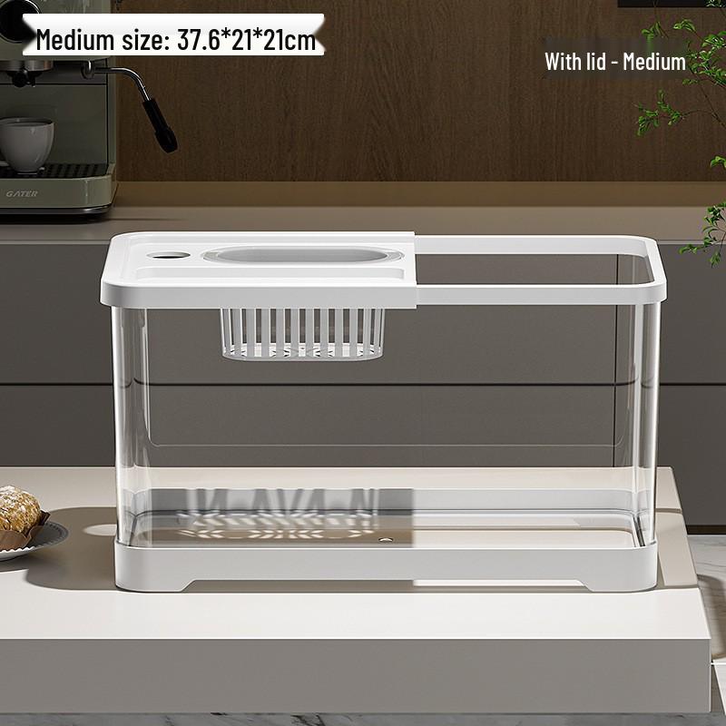 Premium Desktop Aquarium with Ecological Filtration and Oxygenation - High Transparency Fish and Turtle Tank for Home or Office