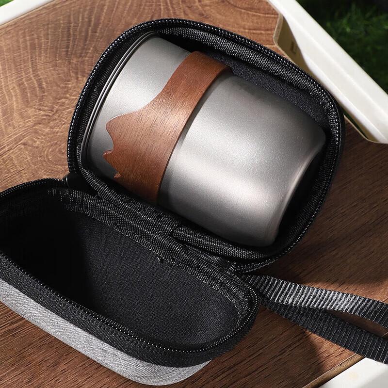 ZHOUYUEHENGSHENG Pure Titanium Portable Kung Fu Tea Set