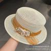 Ladies mother top hat spring and summer in the elderly new flat flower mesh hat seaside vacation beach hat