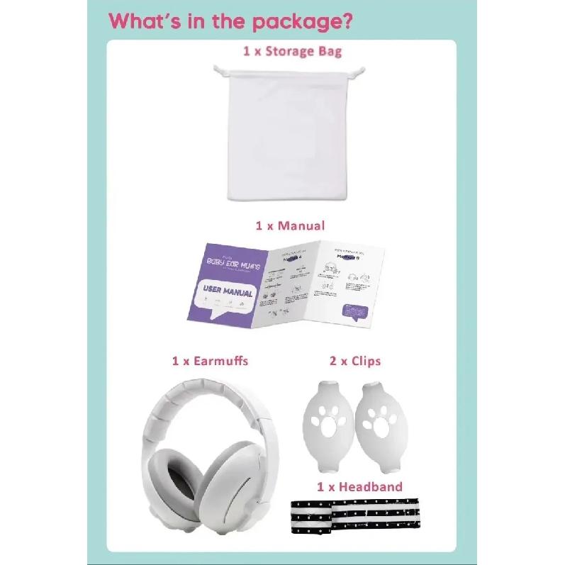 2-in-1 Baby Ear Protection Noise Cancelling Headphones Convertible Design Noise Reduction Earmuffs for Infant Improves Sleep