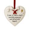 Occupational Love Heart Ornaments Heart Ornament to Honor Chef/Teacher/Builder/Firefighter for Christmas Tree Decor
