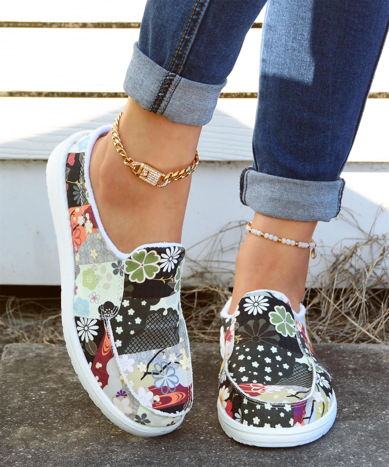 

Женские тканевые туфли без шнуровки с принтом, новые летние легкие легкие туфли в рыбацком стиле на плоской подошве, парусиновые дышащие женские туфли на плоской подошве 40