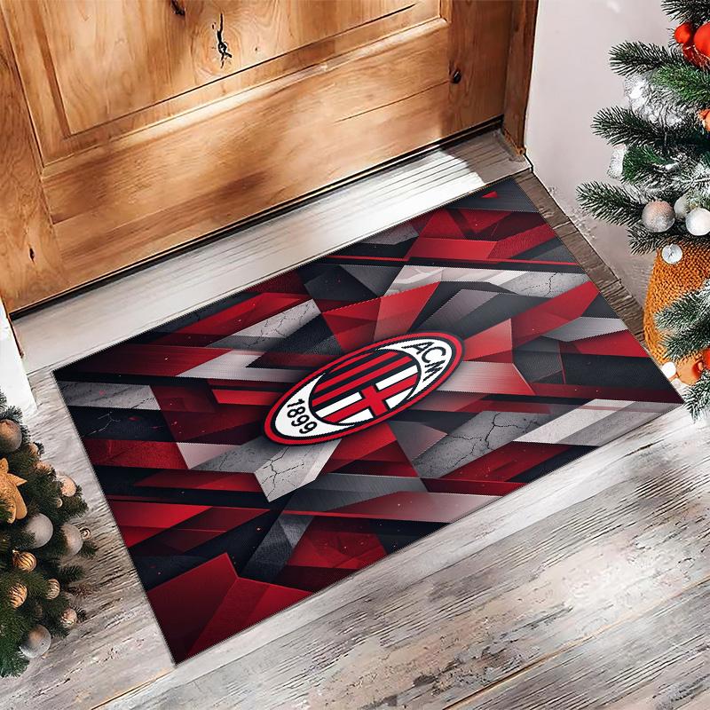 AC Milan Printed Flannel Area Rug Non Slip Soft Polyester Floor Carpet Indoor Decor Mat for Bedroom Living Room Sofa Game Room Home Decoration