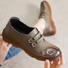 Cowhide Women's Shoes Genuine Leather Handmade Women Retro Flat Mother Shoes Comfort Cow Tendon Soft Soled Ladies Leather Shoes