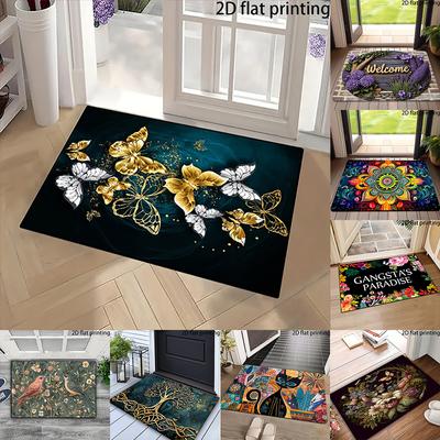 2D Flat-1PC Colorful Doorway Floor Mats , Welcome Mats for Home Decoration.
