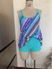 2023 Multicolor Printed Conservative Boyleg Plus Size Swimwear for Women