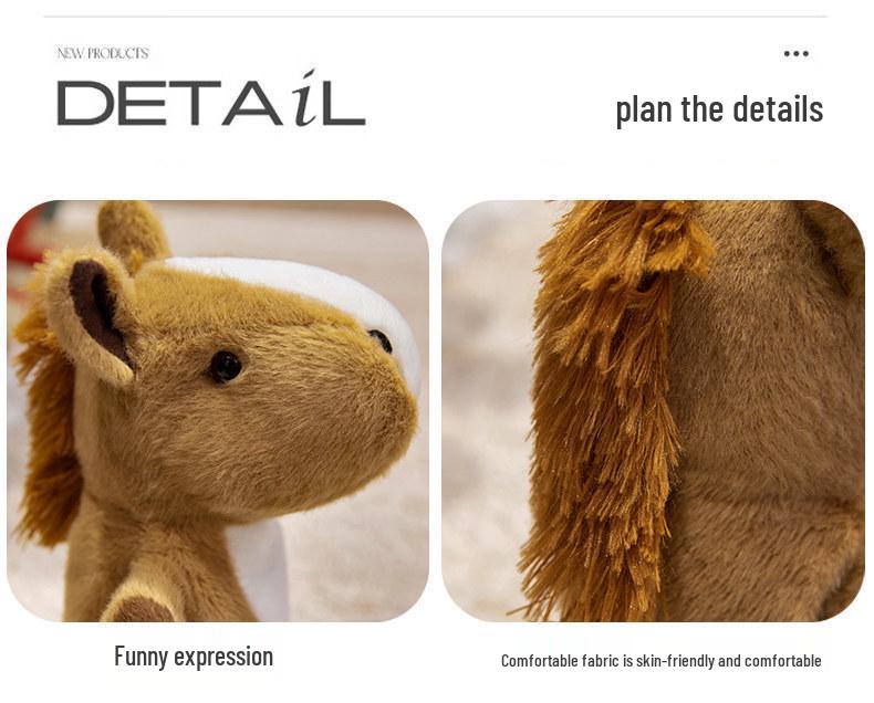 Cartoon Pony Hand Puppet Plush Toy - Interactive Parent-Child Cloth Doll