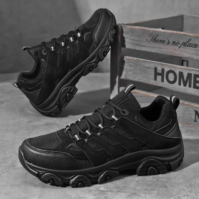 High Quality Brand Fashion Hiking Shoes for Men Breathable High-top Outdoor Running Sneakers Travel Sports Shoes Tenis Masculino