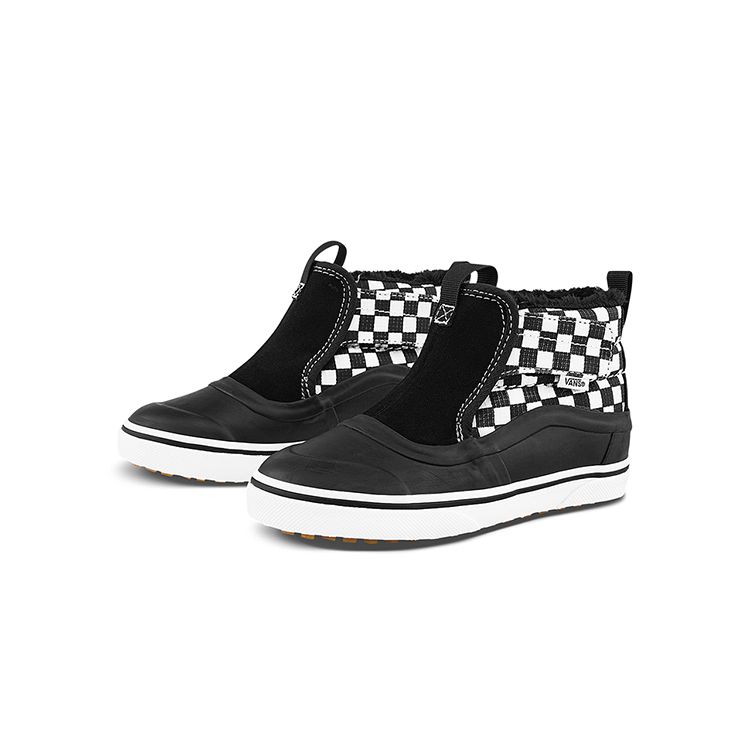 Vans Slip-On High Top Checkerboard Baby Sneakers Black White VN0A5FC72KM