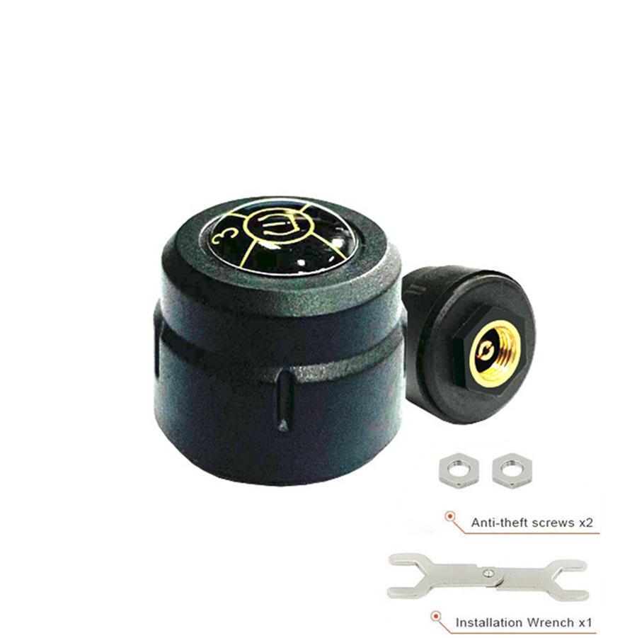 TPMS Reifendruckkontrollsystem für Motorräder mit Bluetooth, 2 externe Sensoren