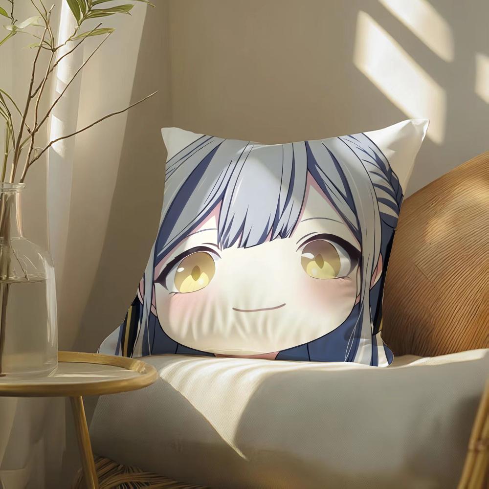 Anime Cartoon It'S Mygo Band Lovely Pillow Case Double-Sided Plush Sofa Cushion Covers Organic Breathable Invisible Zipper