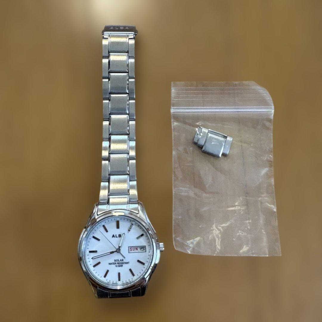 SEIKO ALBA кварцевые часы серебристые рабочий элемент обхват запястья 18,5 мм