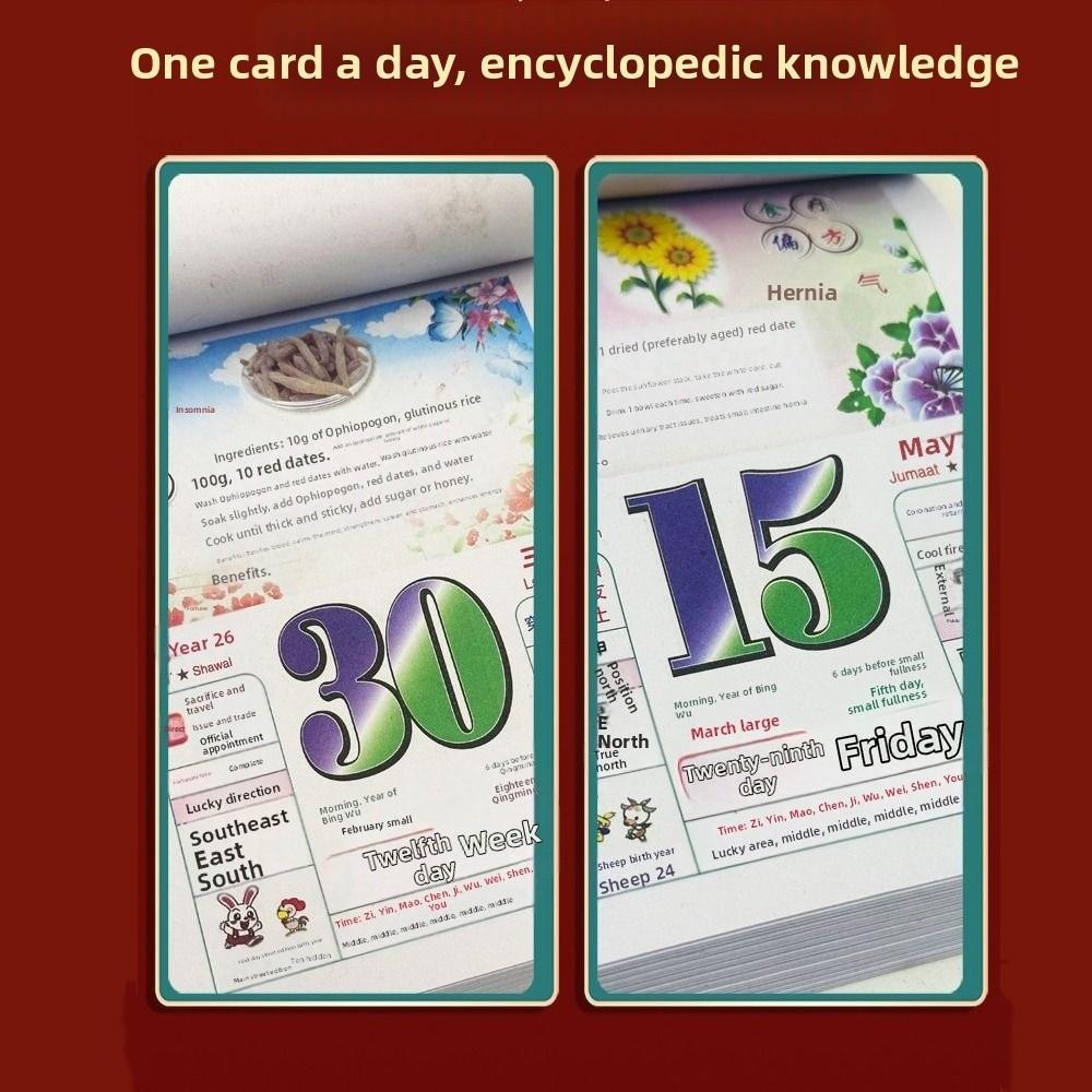 2026 Year of The Horse Color Almanac Time Planner 365 Health Knowledge Calendar