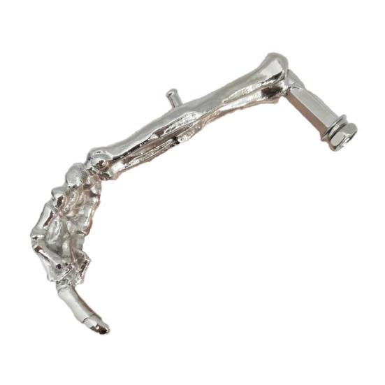 Skeleton Middle Finger Motorcycle Kickstand Heavy Duty Universal Motorbike Alloy Foot Support Stand Motorbike Accessories
