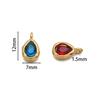 2Pcs Stainless Steel Teardrop Charms Inlaid Pendants with Crystals Gold-plated DIY Bracelet Earrings Jewelry Making Accessories