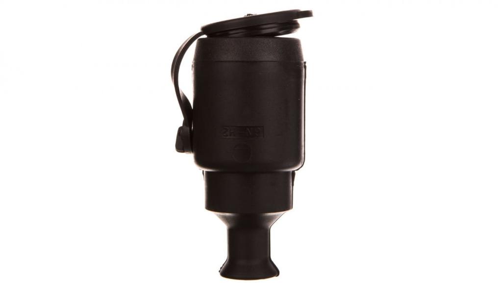 Gniazdo Przenośne Z/U 16A 250V Ip44 Czarne Gn-H2
