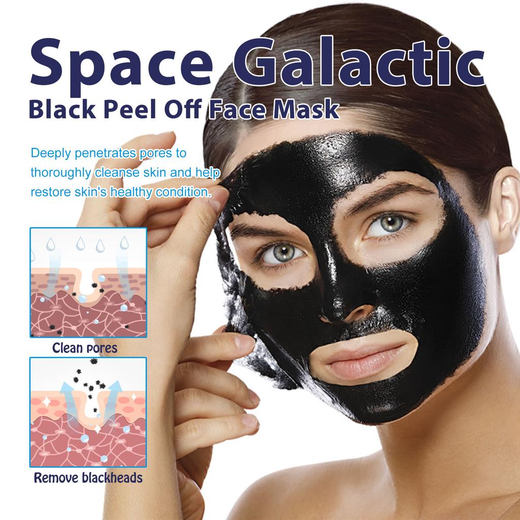 EELHOE Bambusmaske zur Entfernung von Mitessern, schwarze Kohle-Peel-Off-Gesichtsmaske mit Schlamm, Tiefenreinigung, verkleinerte Poren, Anti-Akne-Hautpflege, 100 g