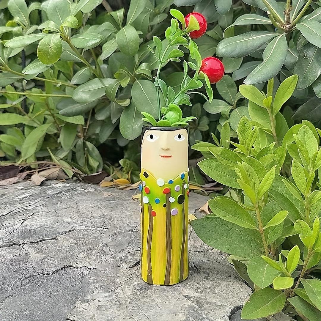 

Художественная ваза из смолы для лица в богемном стиле ручной работы - Декоративный акцент для дома