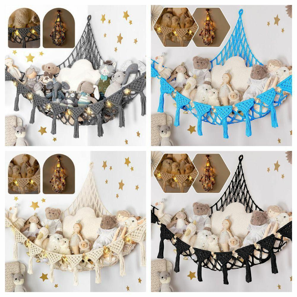 Jumbo Toy Hammock Storage Net Giant Capacity Mesh Toy Net Holder Stuffed Animal Hammock  Bedroom