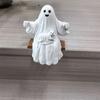 Handmade Halloween Cute Ghost Dog Ornament Resin Ghost Walking Dog Sculpture  Holiday Gift