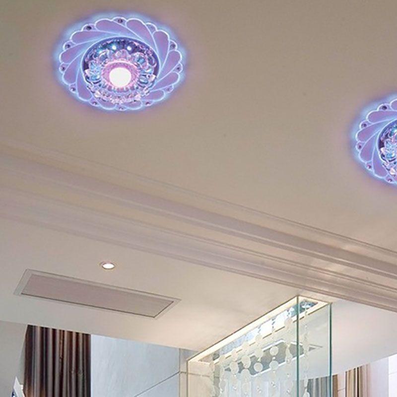 Moderne Krystall LED Sparelys Sterkt Taklys Lampe Armatur Lysekrone 3w