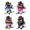 Car Skateboard Bear Ornaments Center Consoles Screen Pendants Decorations with Slide Rail Dashboard Decorations