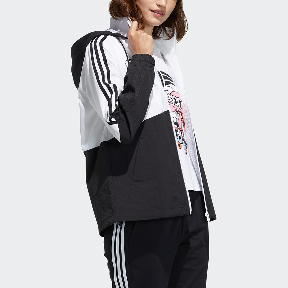 Adidas Neo Artist Farbblock-Print Sport-Kapuzenjacke Damenjacke Weiß GP5422