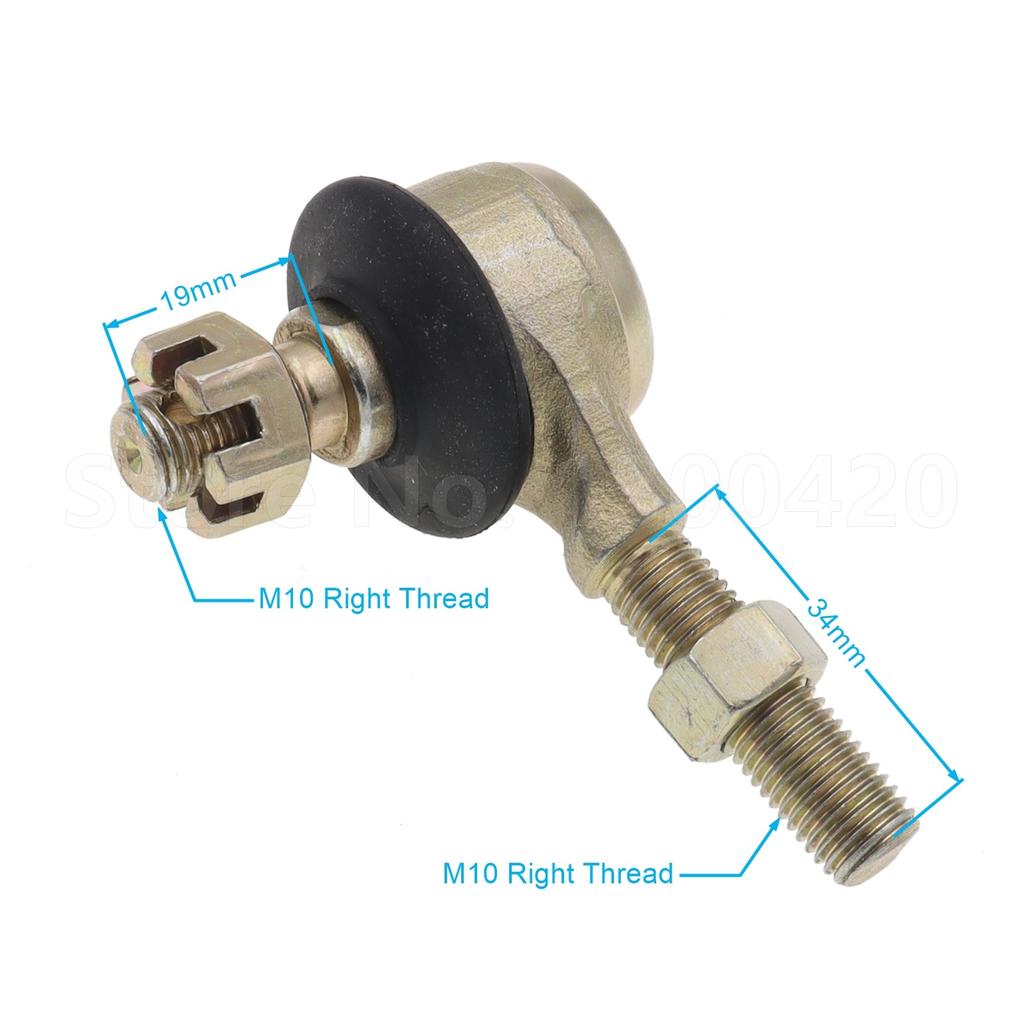 1Pcs Left/Right 19mm/22mm/28mm M10*M10 Joint Ball Head Tie Rod End for 50cc-110cc UTV ATV Quad Bike