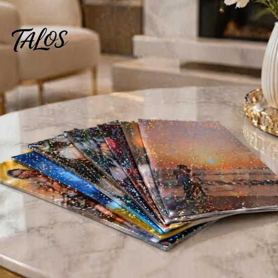 Selbstklebendes Laminierpapier 2 Stück Holografische Folie, mit schillerndem Regenbogeneffekt, Wasserdicht, Professionelle Zubehörteile für Karten, Kratzfest