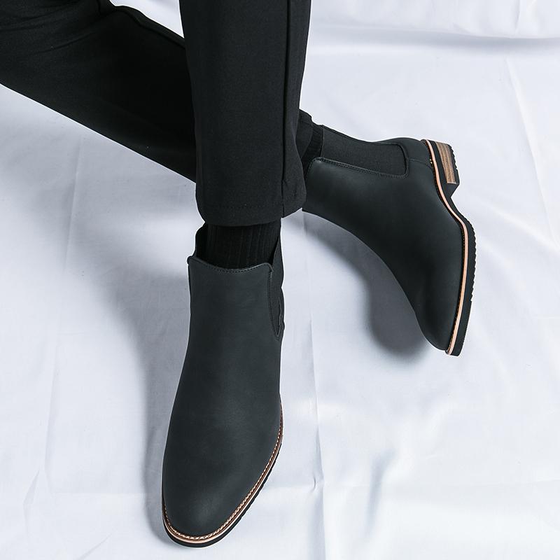 High Quality Boots for Men Brand Business Leather Boot Fashion Casual High Top Boot Dress Boots Men's Chelsea Boots Botas Hombre