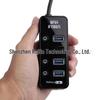 4-Port USB 3.0 Hub with Independent Switches and Quick Charge Port