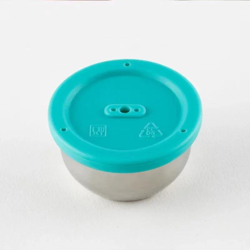 Portable Egg Puncher Steamer Stainless Steel Needle Round Eggbeater Plastic Non-slip Base Steamer Perforator Home Kitchen Gadget