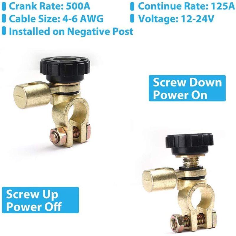 6/12V Autobatterieschalter Schnellabschaltung Trennschalter Hauptanschluss Klemmenverbinder
