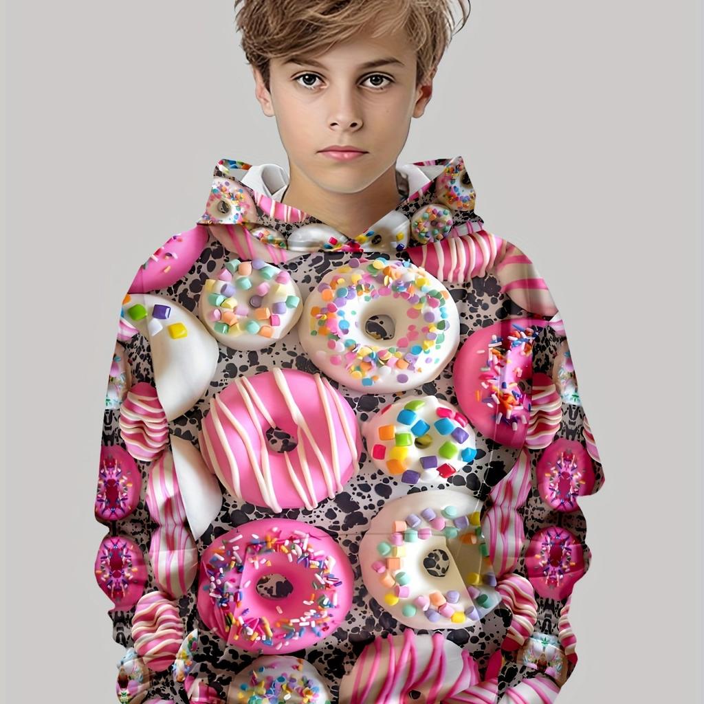 Kids Clothes Boys Hoodies Long Sleeve 3D Creative Print Children Spring Fall Clothes Casual Stylish Girl Clothes Pullover Tops